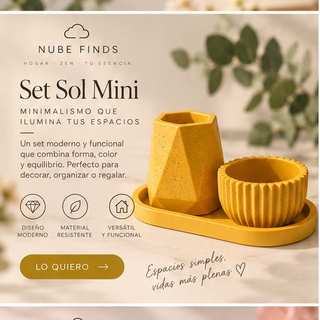 Set Sol Mini, maceteros de cerámica artesanal