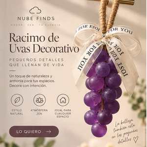 Racimo de uvas decorativo artesanal